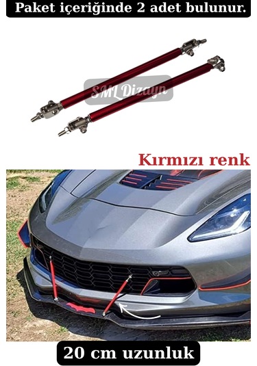 Universal Ön Lip Tutucu Karlık Yay Amortisör Kırmızı 20 Cm 2 Adet