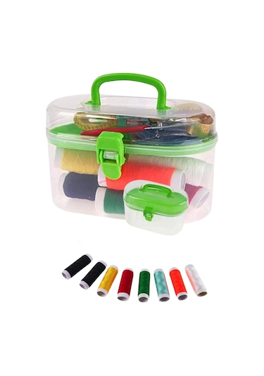 İplik Set Oval Plastik Dikiş Seti