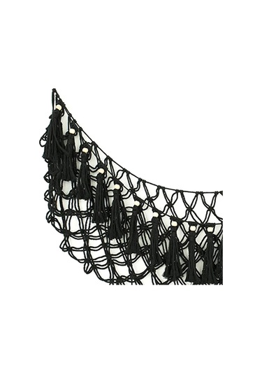 Homyl Yumuşak Oyuncak Net Hamak Dokuma Halat Ev Dekor Oyun Siyah Siyah