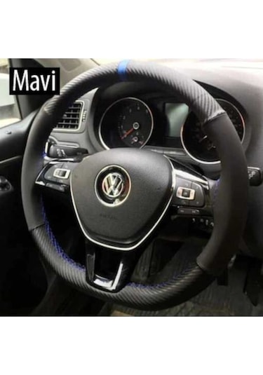 Oto Direksiyon Kılıfı Karbon Alkantra Yüzüklü Model 5 Renk Secene