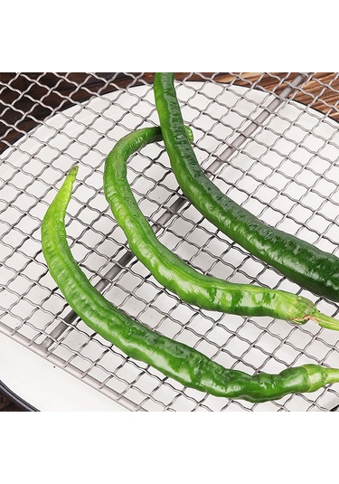 Moveevo Titanyum Izgara Ağı - Ultra Hafif, Isıya Dayanıklı, Yemekte Tat/etkisi Yok,均匀ısıtma, Ağır Yemekleri Tutabilir Gümüş