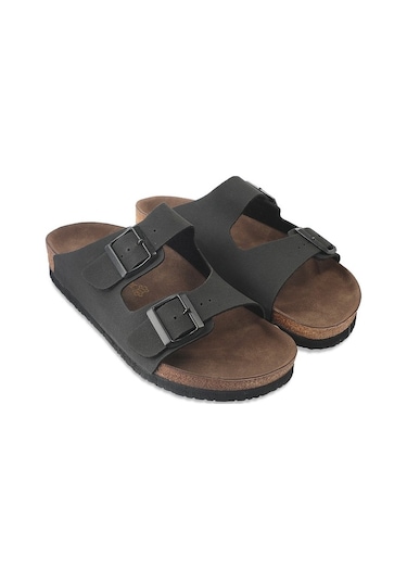 Slazenger LENS Erkek  Siyah Nubuk Terlik