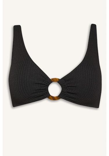 Defacto - Regular Fit Bürümcük Bikini Üstü-Fall in Love B6903AX24SM Siyah Defacto - Regular Fit Bürümcük Bikini Üstü-Fall in Love B6903AX24SM Siyah