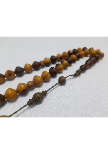 Akay Usta İmzalı İstanbul Kesim Çift Renk Pelesenk Tesbih 9.5x9.5