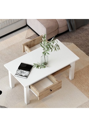 Orta Sehpa Loft Beyaz Çırağan