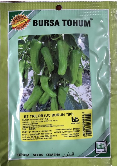 Biber Tohumu Trilob Üç Burun 25 GR Ort3000 Adet Tohum