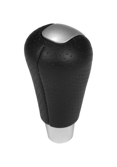 Ranyeek Mazda 3 2008-2011 Otomatik Vites Çubuğu Kolu - Siyah Pu Deri Ve Metal, Delikli Tipi, 10 4.7cm Boyutunda Siyah