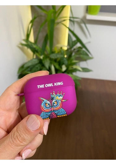 Iphone 3. Nesil Uyumlu Koruyucu Bluetooth Kulaklık Kılıfı Baykuş Desenli Fosforlu Figürlü Baykuş Airpods 3. Nesil