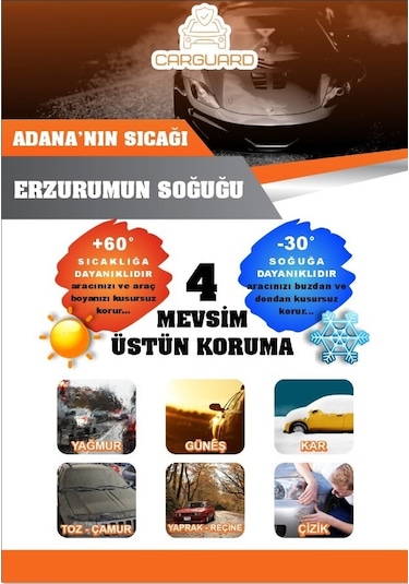 Carguard Tüm Hatchback Araçlar İle Uyumlu İle Uyumlu Lüks Araba Brandası Miflonlu Branda Oto Çadır Örtü