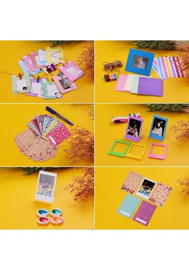 Youtek Fujifilm Instax Mini 11 Aksesuar Seti - Yıldız Desenli Fotoğraf Makinesi Kılıfı Ve Aksesuarları