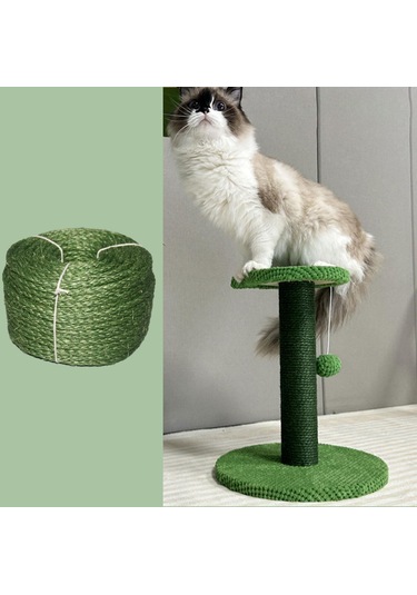 Suntek Kedi Tırmalama Direği El Yapımı 3 Telli Ağır Yeşil