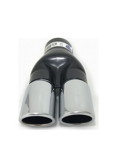 Çift Uçlu Yuvarlak Yassı Kesik Egzoz Ucu Krom Küçük C266