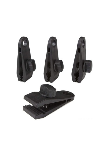 Yifomall Dış Mekan Çadır Ve Tenteği Sabitleme Seti - 10 Adet Nilon Klips, 10 Kauçuk Top Kordon Ve 10 Karabiner İle Güçlü Rüzgar Dayanımı Siyah