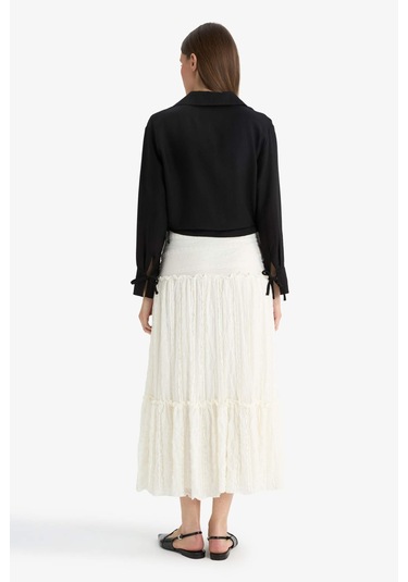 Defacto A Kesim Dantel Maxi Etek F6601ax25hser105 Ekru