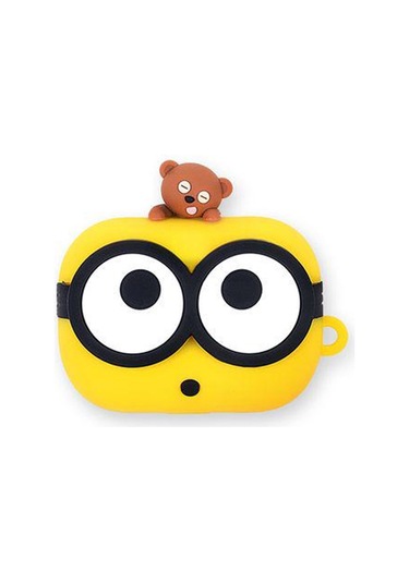 Microsonic Aipods Uyumlu 4.nesil / Anc Kılıf Cartoon Figürlü Silikon Crtn-fgr-mn-tim Koyu Sarı