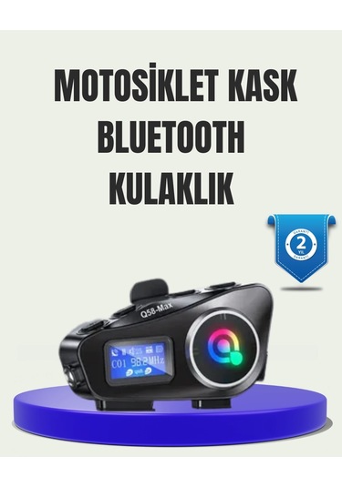 Bfs Ip65 Suya Dayanıklı Kask Bluetooth Kulaklık Lcd Ekranlı