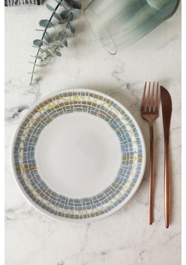 Keramika Professional Mosaica Pergamon Pasta Tabağı 20 Cm 6 Adet 22825 Gri