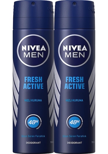 Nivea Men Fresh Active Erkek Sprey Deodorant 150 ML x 2