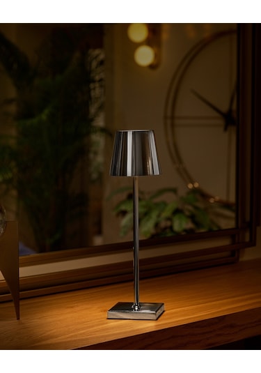 Madame Coco Bonar Dokunmatik Abajur Abjr000000001510x10x38 Cm-gümüş Diğer