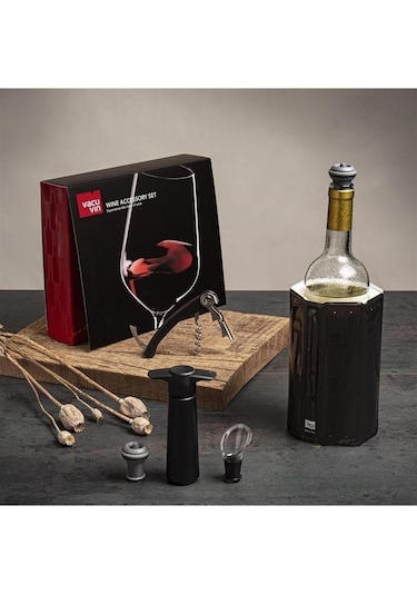 Vacu Vin Şarap Aksesuar Seti Çok Renkli