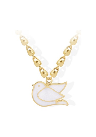 14 Ayar Sarı Altın Güvercin Hayvan Figürlü Kolye