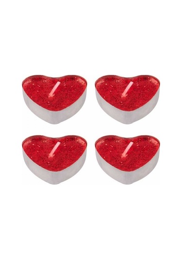 50 Adet Kalpli Simli Tea Light Mum Kırmızı Mum Kalpli Mum Kırmızı Tea Light Mum Kırmızı Tealight Renkli