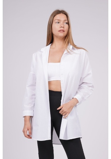 Gabria Kadın Yarasa Kol Tunik Beyaz