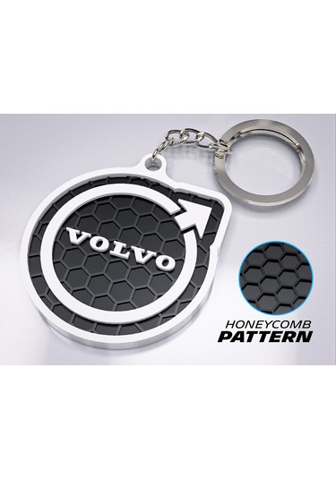 Markanıza Özel Petek Desenli Volvo Logolu 3d Anahtarlık