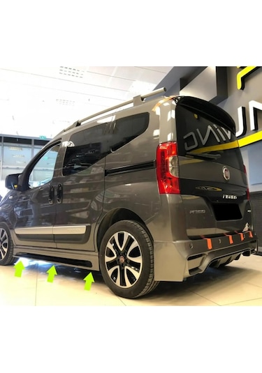 Fiat Fiorino Yan Marşpiyel Seti Plastik 2 Adet Mat Siyah