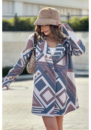 Kadın Kahve Desenli Astarlı, Kruvaze Ceket Yaka, Tek Düğme, Rahat Kalıp, Fitilli Kaşe Kumaş Kaban Kahve Kadın Kahve Desenli Astarlı, Kruvaze Ceket Yaka, Tek Düğme, Rahat Kalıp, Fitilli Kaşe Kumaş Kaban Kahve