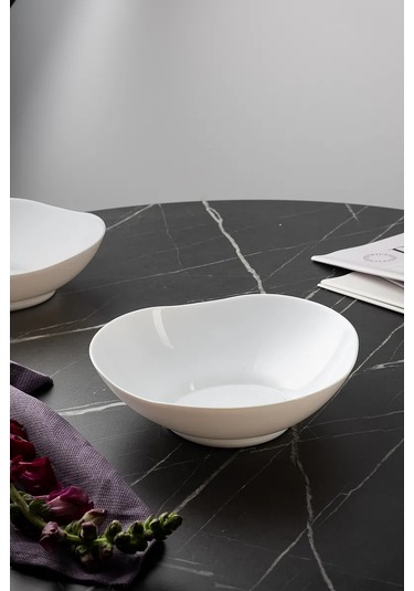 Korall Salat Kabakları Seti 2 Adet 18cm "heart" Opal Cam 331718606 Beyaz