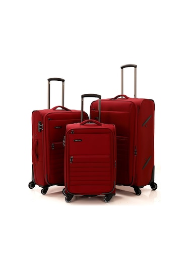Mçs Üçlü Lüx Kumaş Valiz Seti V102 S16ny10017-set 00010 Bordo
