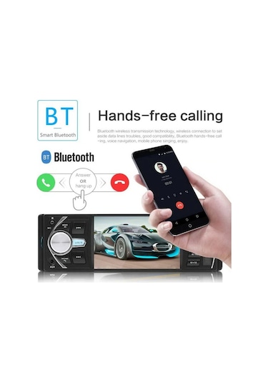 Exvol Araba Oto Teyp+park Kamera Hediyeli 4.1 İnc Ekran 4*60W Bluetooth-MP3-MP5-USB