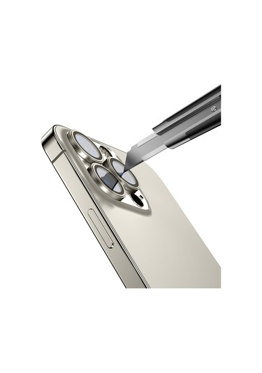 Apple iPhone Uyumlu  16 Pro Frms Mikro Kamera Lens Koruyucu - Gümüş Gümüş