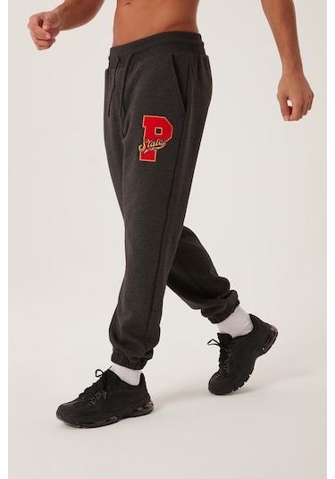 Polo State Erkek Jogger 3 İplik Eşofman Altı Antrasit