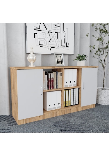 Padova 5'li Ofis Takımı  Model 3 Çam Beyaz