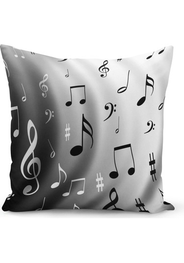 Herşey Nota Notalar Yastık Kılıfı Kırlent 411 Karışık/Çok Renkli