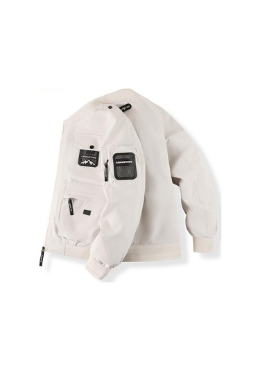 Açık Hava Su Geçirmez Çok Cepli Büyük Boy Erkek Ceketi Sarı