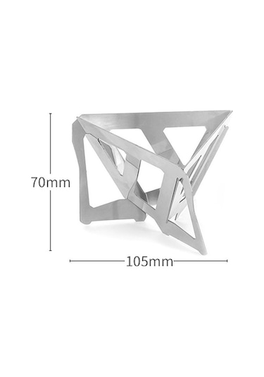 Fortunelane Kampanyalı Katlanır Paslanmaz Çelik Kahve Filtresi - Hafif Ve Taşınabilir Gri Gümüş