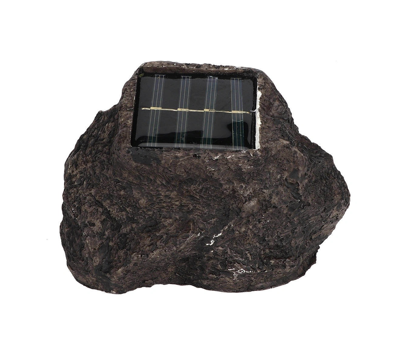 Mufunye Dış Mekan Taş Desenli Güneş Enerjili Led Lambası - Bahçe, Avlu Dekorasyonu Işıklı Süs - Su Geçirmez, İki Renk Aydınlatma Pvc Malzeme
