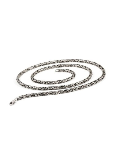 925 Ayar Gümüş Yuvarlak Kral Zincir Erkek Kolye 2,5 Mm Kalınlık