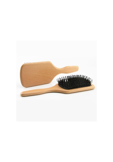 Xurunkeji Domuz Kılı Saç Fırçası Kayın Ahşap Tasarım Tarak Gasbag Masaj Saç Fırçası Kuru Islak Saçlar İçin Kadınlar İçin Saç Açıcı