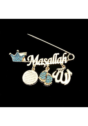 Sahiaksesuar Maşallah Yazılı Bebek Yaka Iğnesi 38