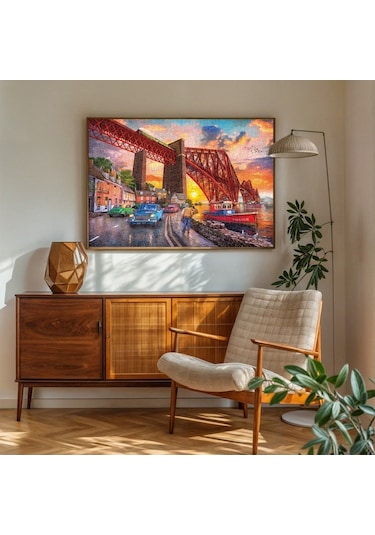 Ks Games 1500 Parça Forth Bridge At Sunset Life Under The Bridge Puzzle - Dominic Davison