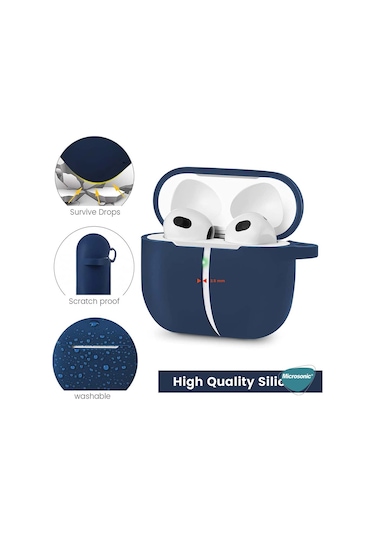 Microsonic Airpods 3 Uyumlu Askılı Mat Silikon Kılıf