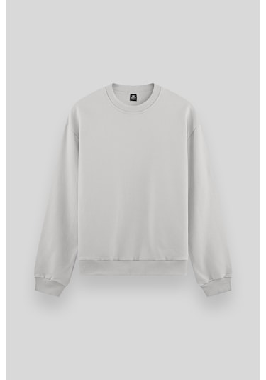 Standart Fit Basic O Yaka 2li Paket Koyu Gri-taş Erkek Sweatshirt - 88053 Gri Antrasit