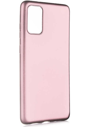 Ekılıf - Samsung Galaxy S20 Plus Uyumlu Kılıf Mat Soft Premier Silikon Kapak - Rose Gold