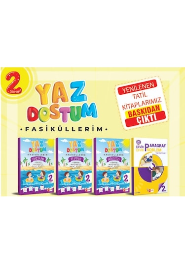 2. Sınıf Yaz Dostum Yaz Tatil Kitabı Tüm Dersler Seti