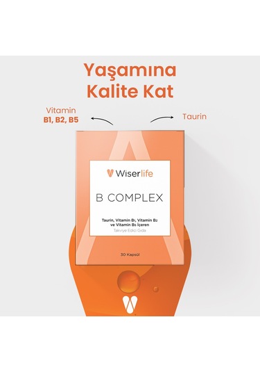 Wiserlife B Complex Taurin Takviye Edici Gıda 30 Kapsül