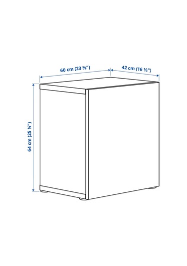 Raf Ünitesi, Beyaz-açık Gri, 60x42x64 Cm, Kallvıken Gri